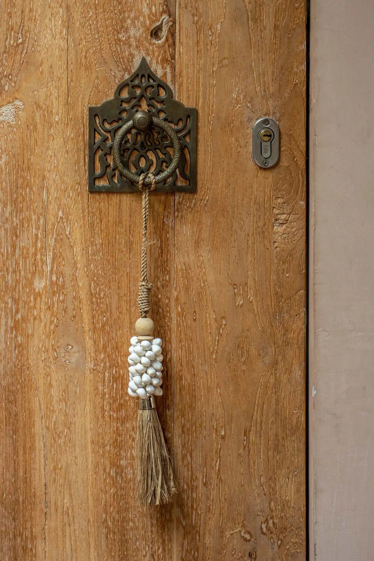 The Cowrie and Raffia Tassel - Natural