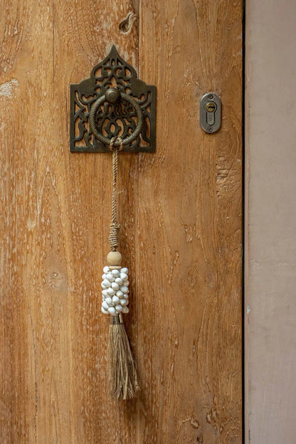 The Cowrie and Raffia Tassel - Natural