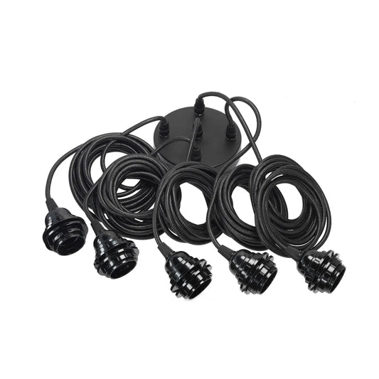 Lámparas de Techo Plafón - Negro - 5 Accesorios