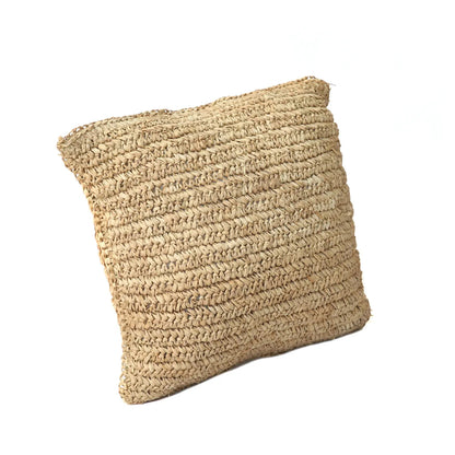 The Raffia Flores Cushion Cover Square - Natural - 40x40