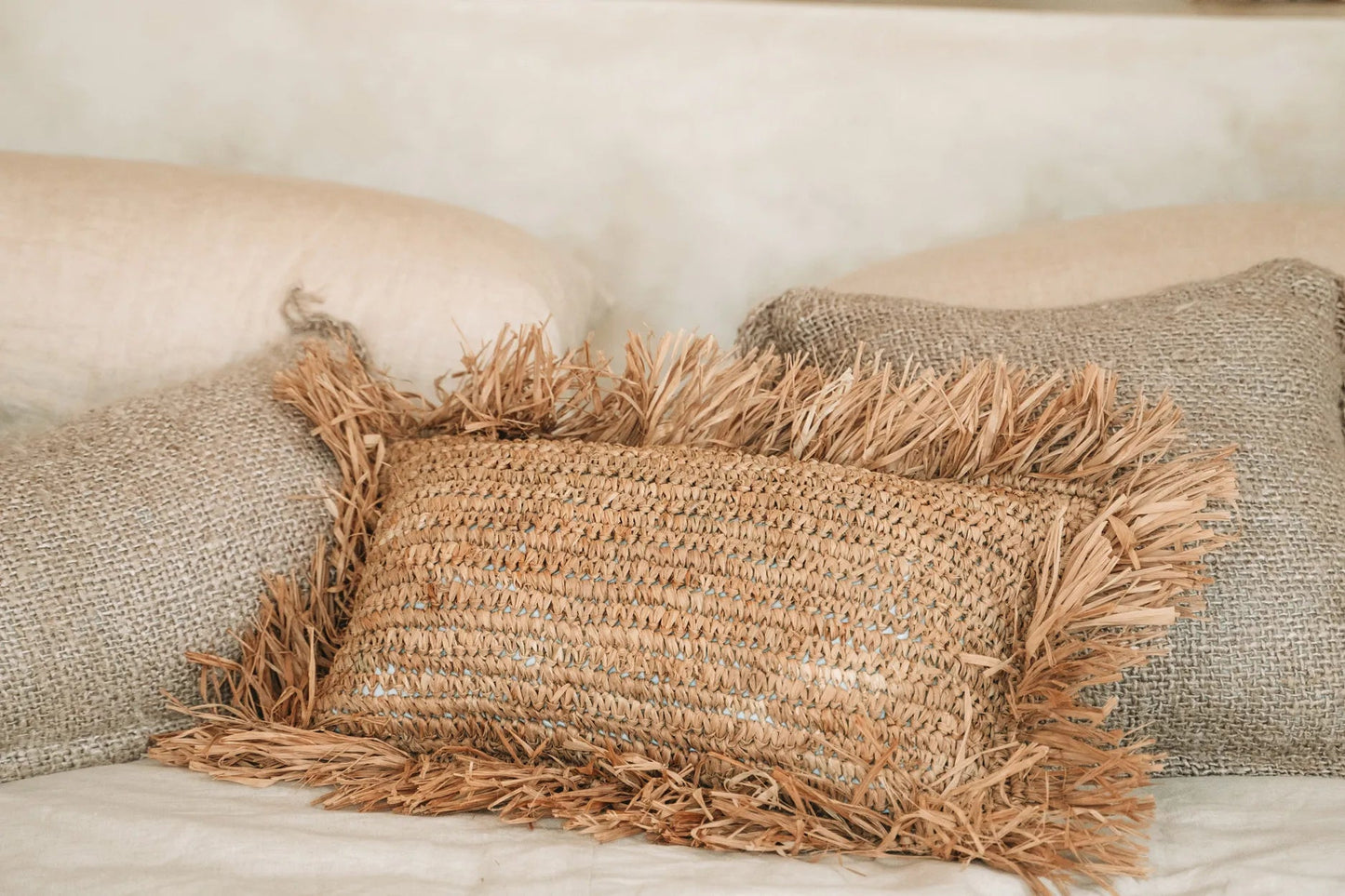 The Raffia Cushion Cover - Natural - 30x50