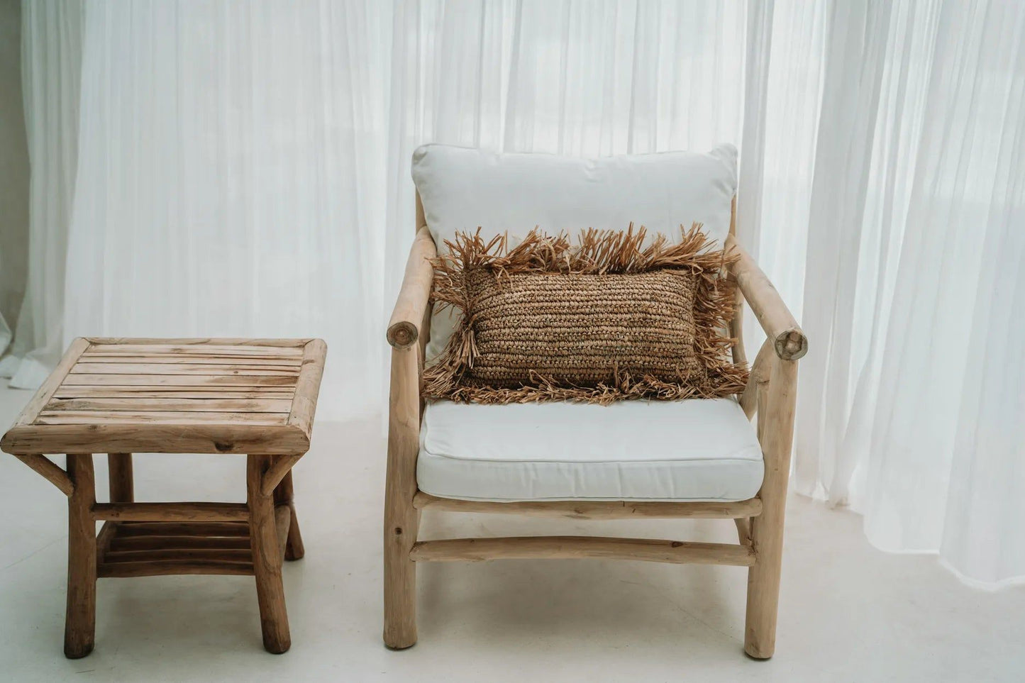 The Raffia Cushion Cover - Natural - 30x50