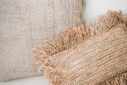 The Raffia Cushion Cover - Natural - 30x50