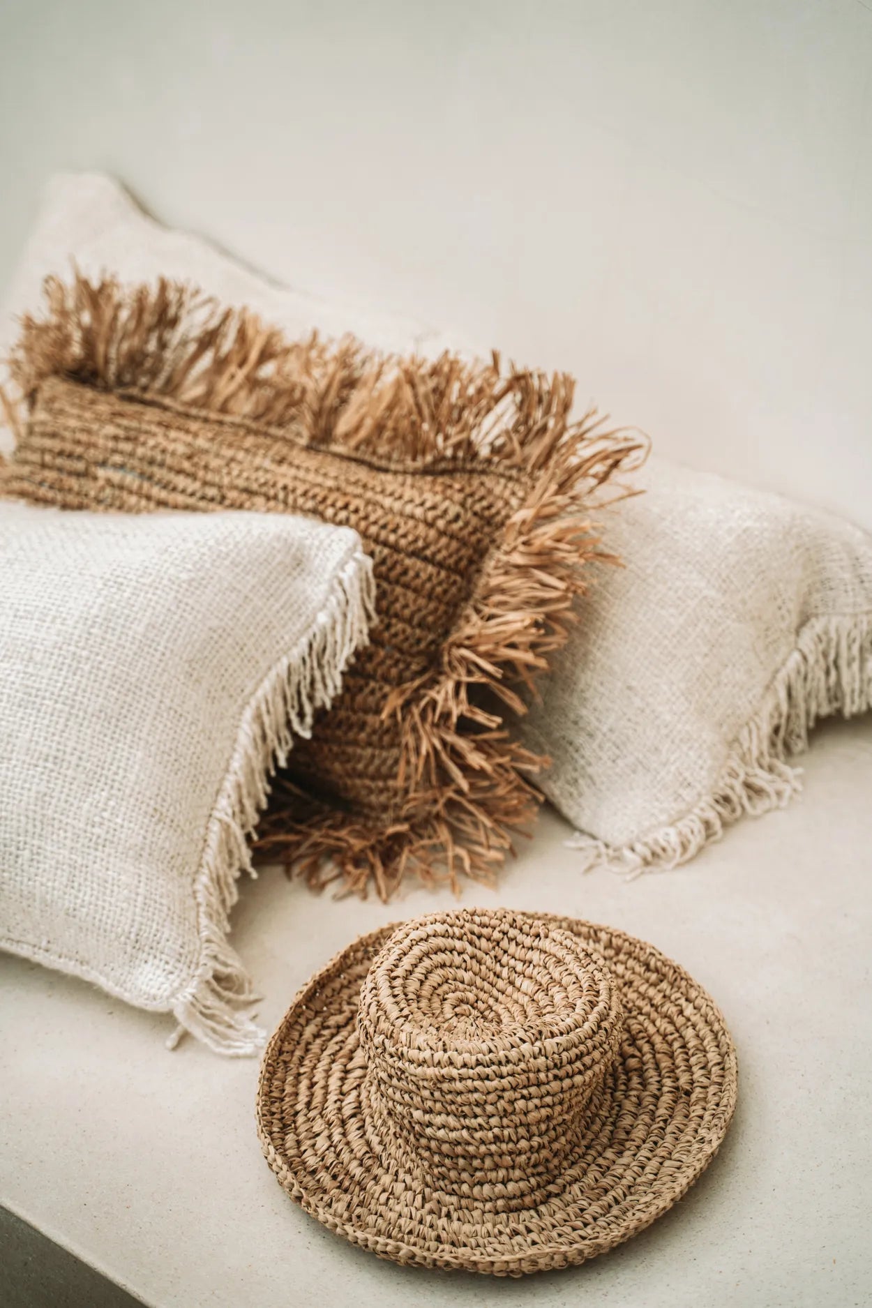 The Raffia Cushion Cover - Natural - 30x50