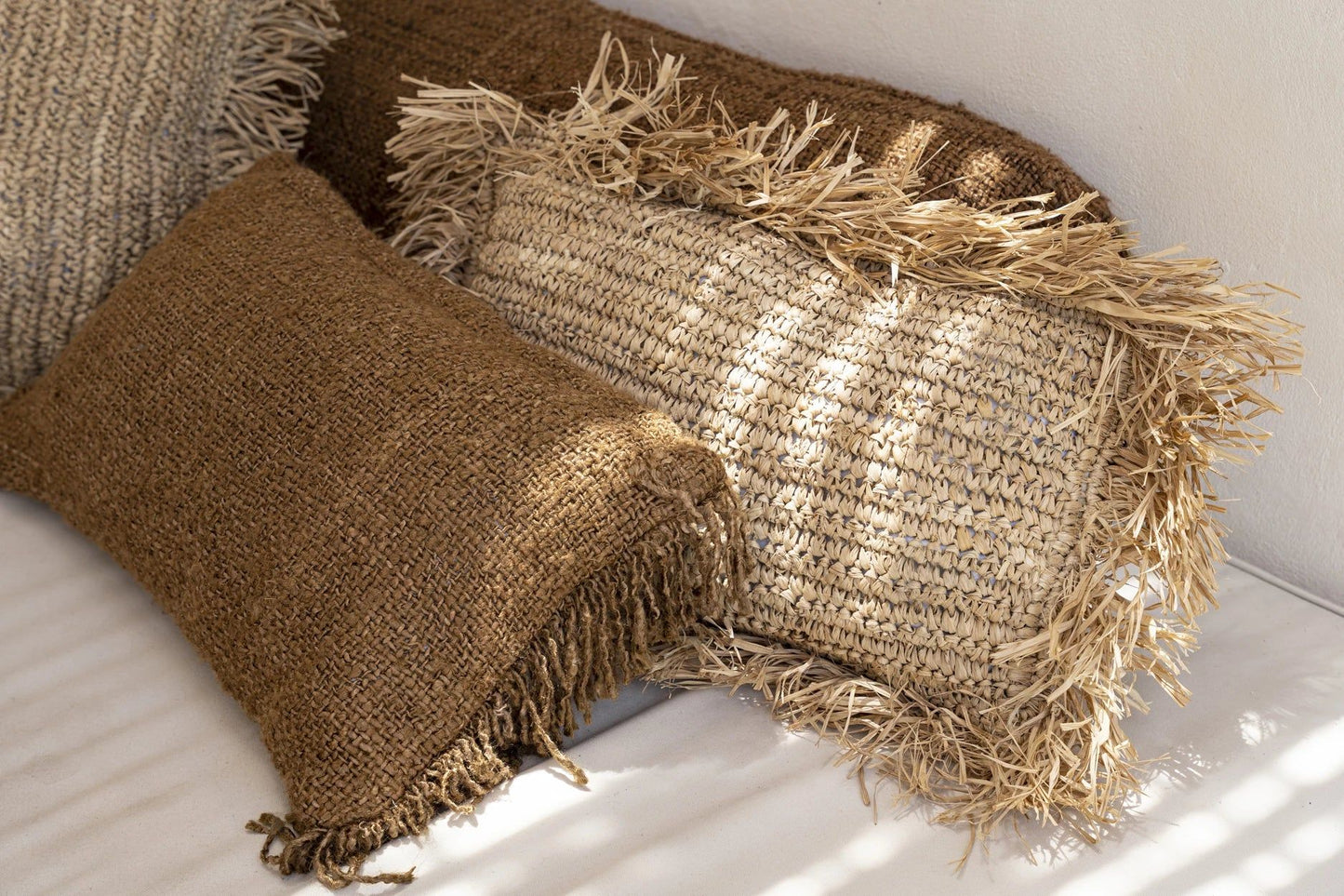 The Raffia Cushion Cover - Natural - 30x50