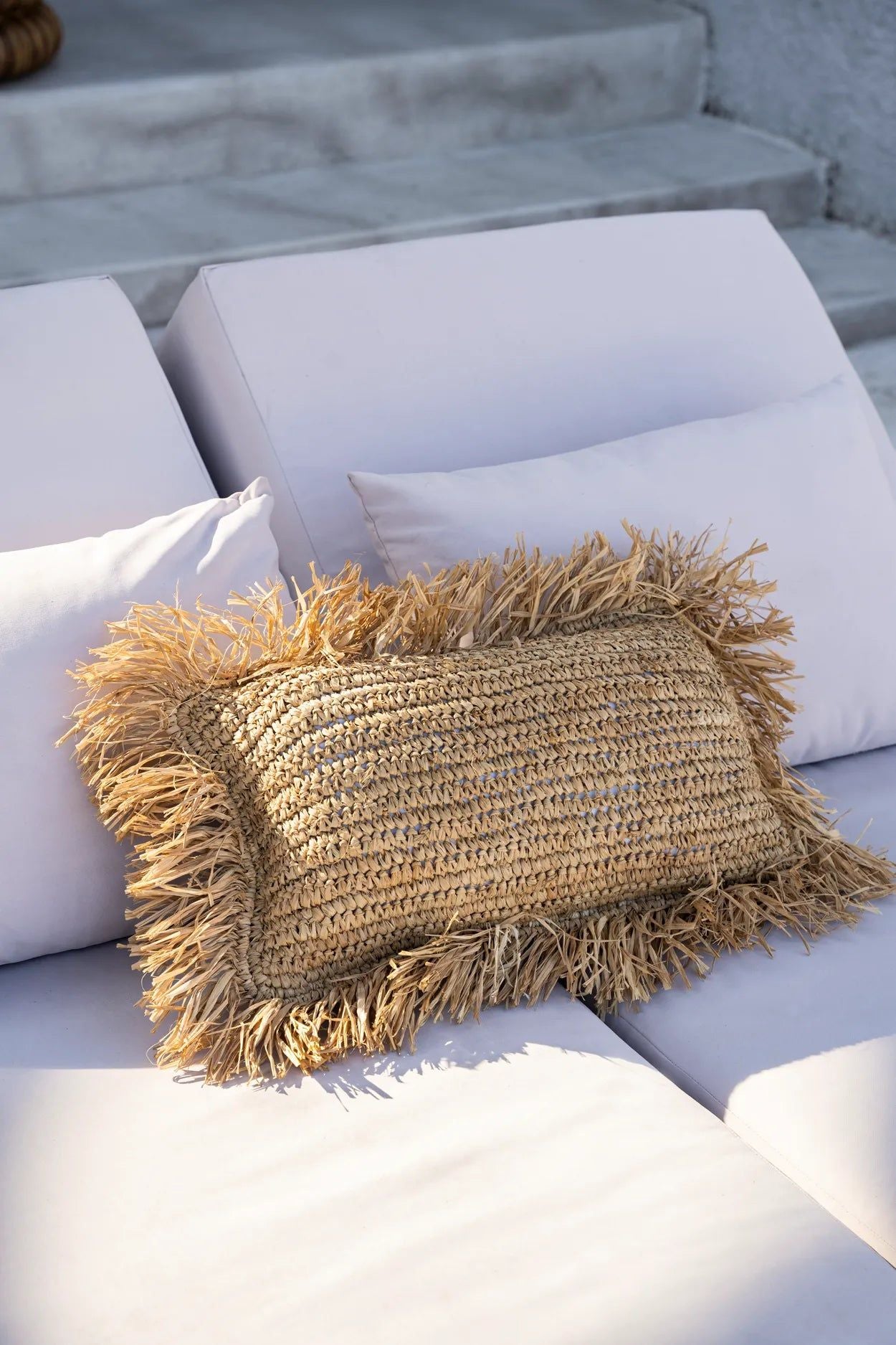 The Raffia Cushion Cover - Natural - 30x50