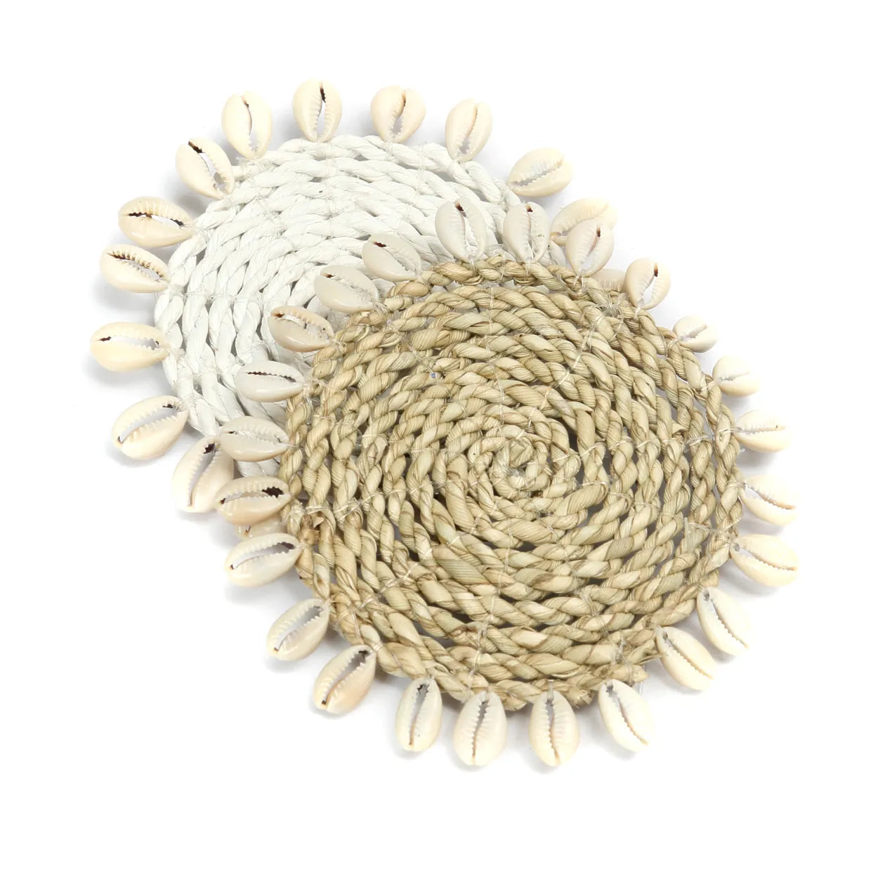 Posavasos de concha de algas marinas - Blanco