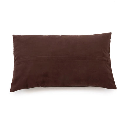 The Six Panel Leather Cushion Cover - Choco - 30x50