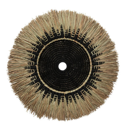 The Raffia Macramé Wall Deco - Black Natural