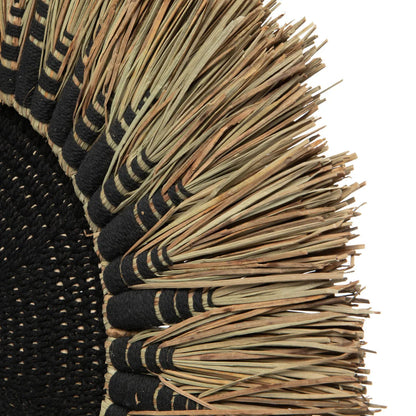 The Raffia Macramé Wall Deco - Black Natural