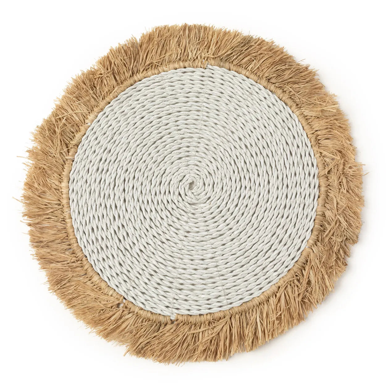 Mantel individual de rafia The Seagrass - Blanco Natural