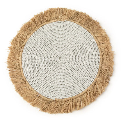 Mantel individual de rafia The Seagrass - Blanco Natural