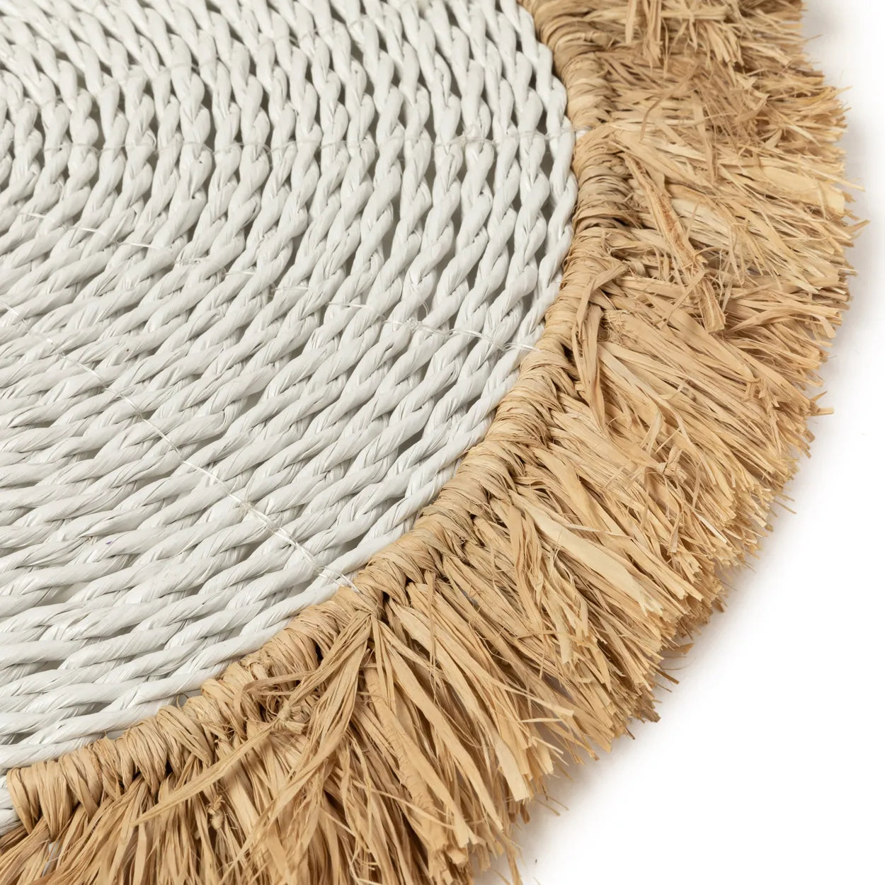 Mantel individual de rafia The Seagrass - Blanco Natural