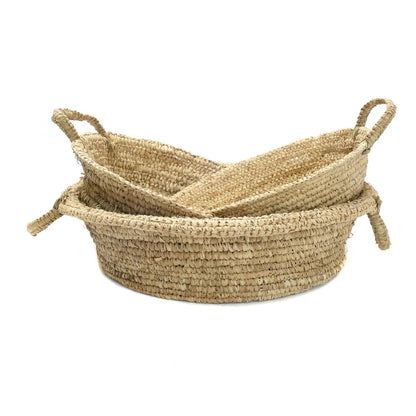 The Raffia Basket Trays - Natural - M