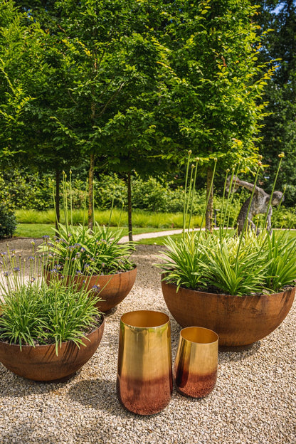 The Two Tone Brass Planter - Brass - L