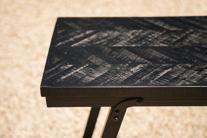 Mesa alta The Herringbone - Negro - 140cm