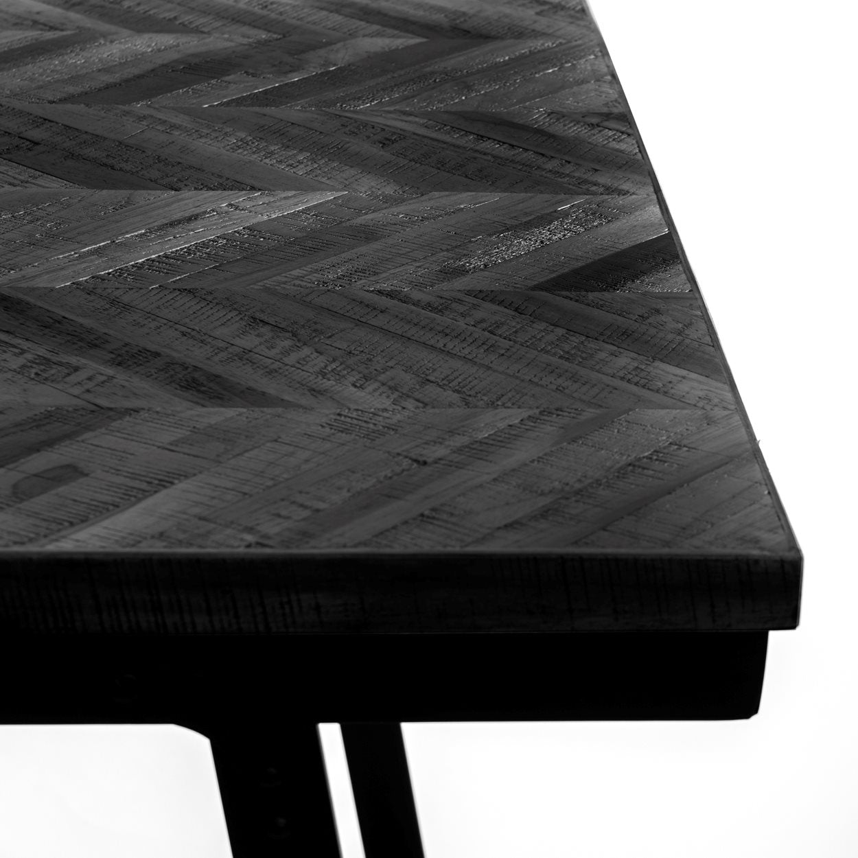 Mesa alta The Herringbone - Negro - 140cm