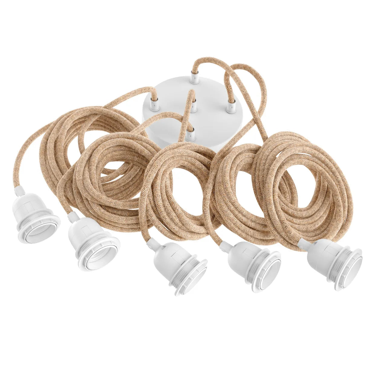 Lámparas de Techo Plafón - Blanco Natural - 5 Accesorios