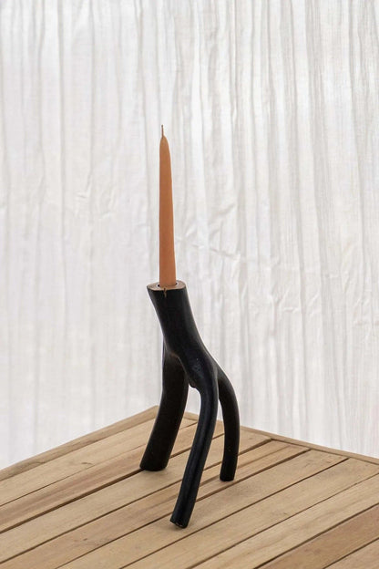 The Triple Twig Candle Holder - Black