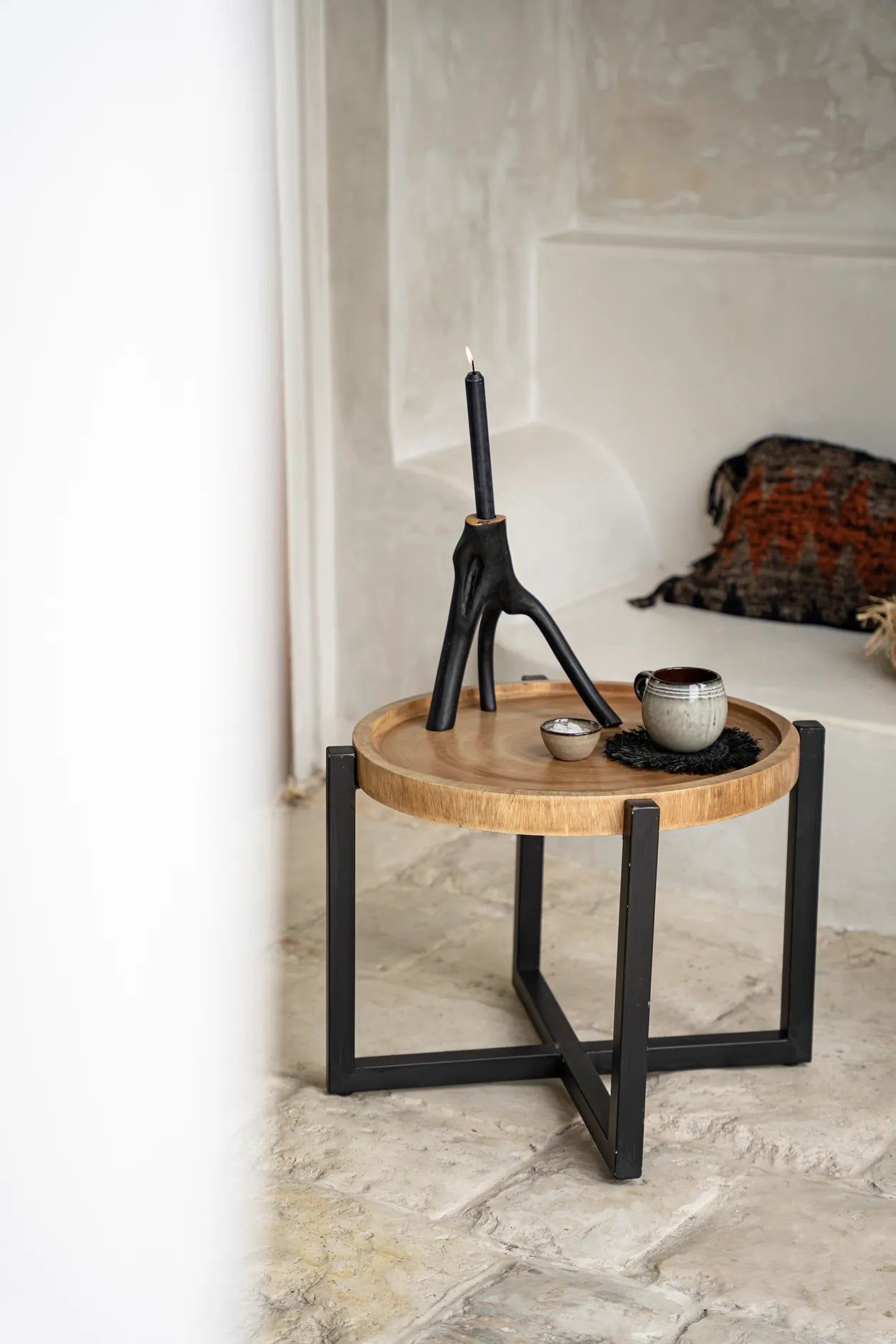 The Triple Twig Candle Holder - Black