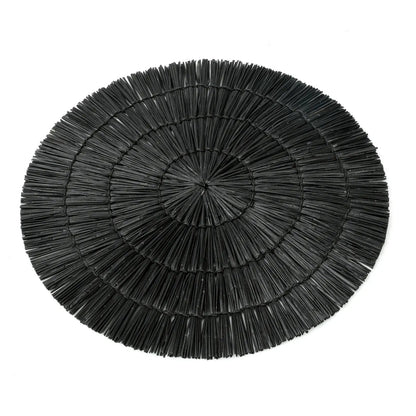 The Alang Alang Placemat - Round - Black