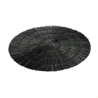 The Alang Alang Placemat - Round - Black