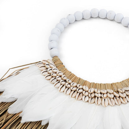 The Alang Feather Necklace - Natural White