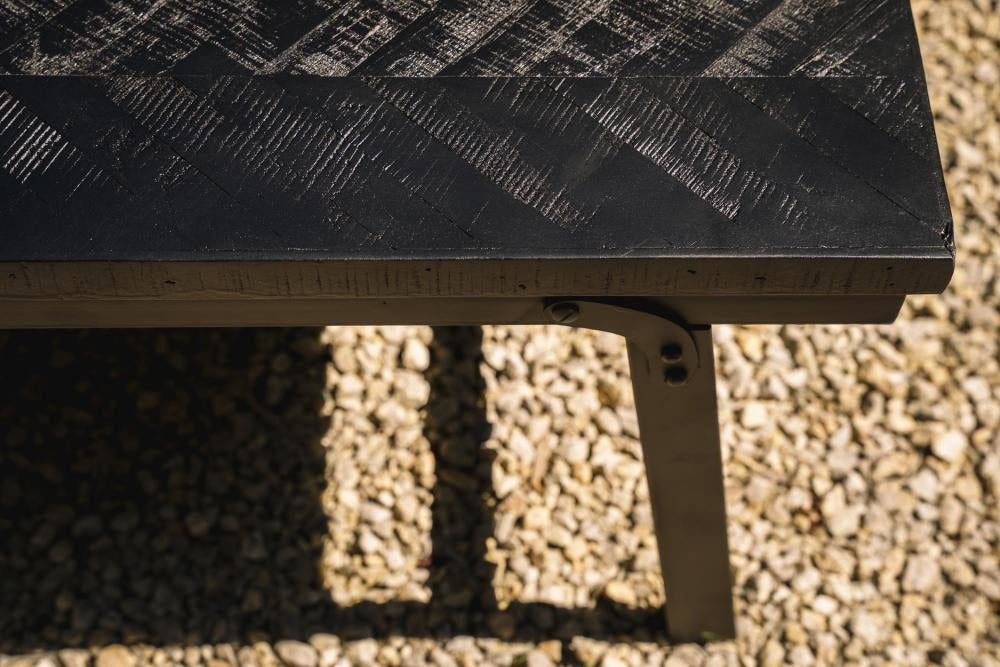 The Herringbone Bench - Black - 110