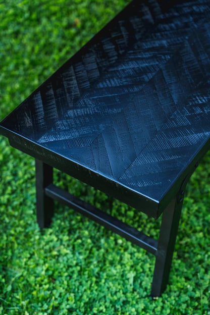 The Herringbone Bench - Black - 110